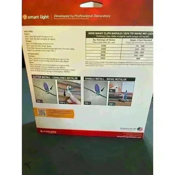 Universal Light Clips Simple Living Solutions 100 Clips - Picture 2 of 4